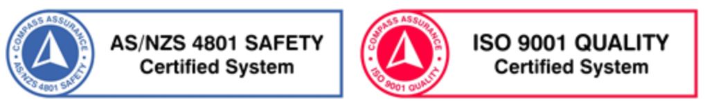 ISO 9001, AS4801 Certification Logos